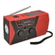 thumbnail image 1 of Radio portátil de emergencia solar con manivela meteorológica de 2000 mAh rojo, 1 of 9