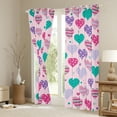 thumbnail image 3 of Manfei Cute Heart Loves Blackout Curtains Set of 2 (52x84 Each),Geometric Polka Dot Window Curtains,Pink Purple Cyan Curtains and Drapes For Girls Kids,Breathable Home Decor, 3 of 6