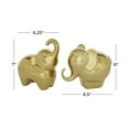 thumbnail image 3 of 6", 7"H Gold Porcelain Elephant Sculpture, by DecMode (2 Count), 3 of 8