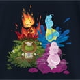 thumbnail image 2 of Girl's Elemental Four Element Friends  Graphic Tee Navy Blue X Large, 2 of 4