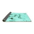 thumbnail image 2 of Ahgly Company Indoor Square Abstract Turquoise Blue Modern Area Rugs, 8' Square, 2 of 4