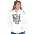thumbnail image 3 of Land of the Free Because of the Brave Zip Up Hoodie Men's Women's Brisco Brands M, 3 of 6