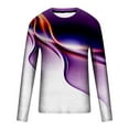 thumbnail image 4 of Oalirro Mens Workout Shirts Long Sleeve Crew Neck Men's Shirts Graphic Tees Purple,L, 4 of 5