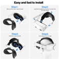 thumbnail image 6 of Head Strap Compatible with Oculus Quest 3S,Meta Quest 3S Accessories Adjustable Elite Strap Replacement for Enhanced Comfort Support and Gaming Immersion in VR(White), 6 of 10