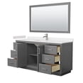 thumbnail image 3 of Wyndham Collection Miranda 66" Marble Single Bathroom Vanity in Gray/Nickel, 3 of 7