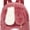 Red, variant on Women Cute Bunny Ear Plush Mini Backpack, Fluffy Furry Rabbit Pom Pom Casual Daypack, Adjustable Strap Lightweight Fashion Travel Backpack for Daily Use