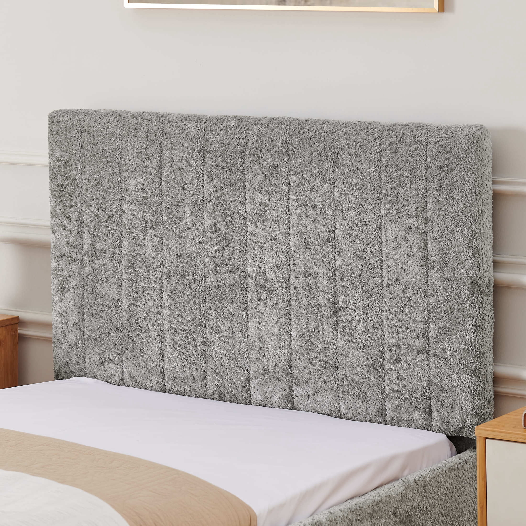 Noble House Fioren Twin Size Chenille Upholstered Bed Frame, Space Saving Daybed with Hidden Trundle, Gray