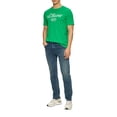 thumbnail image 4 of s.Oliver Camiseta hombre - Basic, estampado logo, cuello redondo, algodón Verde M (Medium), 4 of 4