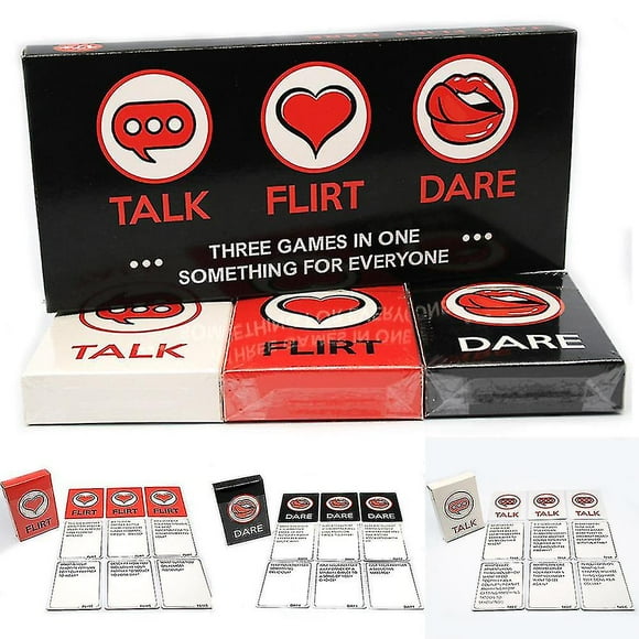 Talk, Flirt Or Dare Couples Fun And Romantic Card Game Conversation Starter, Flirty Games Or Cool Dares-HAPDEN