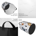 thumbnail image 4 of Balery Cartoon Planets Round Laundry Basket with Handles Waterproof Freestanding Laundry Hamper for Clothes Toys in the Dorm and Family-Medium, 4 of 8
