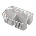 thumbnail image 1 of Portable Shower Basket Cleaning Supplies Organizer with 3 Compartments Grey, 1 of 8