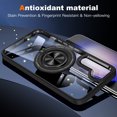 thumbnail image 6 of Allytech Crystal Clear Case for Samsung Galaxy S23 with 360° Rotatable Ring Holder Kickstand, [Compatible with MagSafe] Soft Bumper + Hard PC Hybrid Protective [Non-Yellowing] Case, Black, 6 of 7
