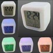Colorful Digital Backlight Display Table Alarm Clock