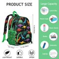thumbnail image 6 of Roaring Jungle Dino Student Backpack – Artistic Watercolor Dinosaur Print with Colorful Nature Scene and Cute Baby Dino Pattern, 6 of 6