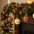 thumbnail image 3 of Northlight 2-Finish Glass Ball Christmas Ornaments - 2.5" (65mm) - Gold and Bronze - 9ct, 3 of 9