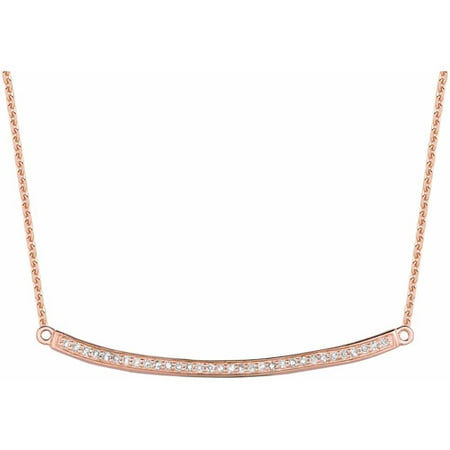 0.14 Carat T.W. Diamond 14kt Rose Gold Curved Trapeze