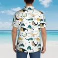 thumbnail image 6 of Xecao Cute Whale print Hawaiian shirt - a stylish short-sleeve button-down for men, perfect for casual beach and tropical outings., 6 of 9