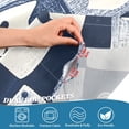 thumbnail image 3 of Yayeee Kitchen Curtains Tier Pair Light Filtering 27"x36" Rod Pocket Short Cafe Window Panel, Blue Cats and Hearts, 3 of 7