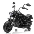thumbnail image 1 of Bingirl Kids Motorcycle, 12V Battery Powered Electric Motorcycle, 3-Wheel Ride On Motorcycle w/Training Wheels, Reverse, Headlight, Horn, Music, Ride On Toy, 1 of 9
