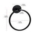 thumbnail image 1 of 1pc, Round Punch-free Stainless Steel Towel Ring, Black Bathroom Toilet Towel Hanger, Hanging Ring, 1 of 4