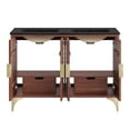 thumbnail image 6 of Modway Daylight 48" Solid Mango Wood Double Sink Bathroom Vanity in Black/Walnut, 6 of 7