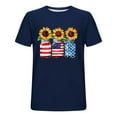 thumbnail image 3 of Chiccall Mens 4th of July Crew Neck Patriotic T-Shirts Independence Day American Flag Print Casual Short Sleeve Tee Tops, 3 of 5
