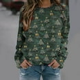 thumbnail image 4 of YUGYXL Christmas Sweatshirts for Women Plus Size Crewneck Long Sleeve Xmas Tree Print Shirts Casual Cute Funny Pullover Tops C Multicolor XXXXXL, 4 of 7