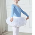 thumbnail image 4 of Kaemgyyd 5-18 Years Toddler Girls Ballet Outfit Spring Long Sleeve Stretch Dance Romper Crew Neck Solid One-Piece Jumpsuit for Kids Teens, 4 of 5