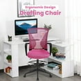 thumbnail image 3 of PayLessHere Mesh Home Office Chair , Lumbar Support Armrest Ergonomic Desk Chair For Adults, Pink, 3 of 7