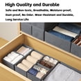thumbnail image 3 of Teuuea 12Pcs Foldable Clothing Storage Organizers, Underwear Fabric Closet Dividers Basket, 3 of 9