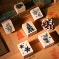 thumbnail image 3 of Juego de sellos de goma Watersay, 6 unidades, para manualidades navideñas en madera, 3 of 6