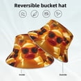 thumbnail image 3 of Vsdgher Sunglasses Yellow Duck Print Bucket Hat for Men&Women Bucket Hat Reversible Summer Double-Side-Wear Travel Gardening, Beach, Camping, Hiking, Fishing Cap, 3 of 5