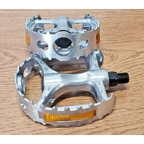 1/2" Bike BMX Cage Trap pedal. MTB Bicycle Pedals, Silver color.