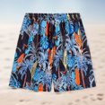 thumbnail image 2 of Zszcpp Men Work Shorts Seaside Couple Straight Outerwear Quick Drying Five Minute Tree Print Lounge Trousers Casual Trouser, 2 of 3
