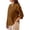 Brown, variant on Womens Tops Trendy Solid Color Collar Button Front Cottonblend Ribbed Tops for Women,Army Green,L