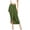 Green, variant on Women's Asymmetrical Midi Skirt, High Waist Draped Casual Skirt with Wrap Waist, Solid Color Elastic Waist Maxi Skirt for Daily Wear, Spring, Summer and Autumn Black L