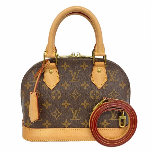 Pre-Owned Louis Vuitton Alma BB Monogram Handbag M53152 Brown 2-way bag for women OP005518