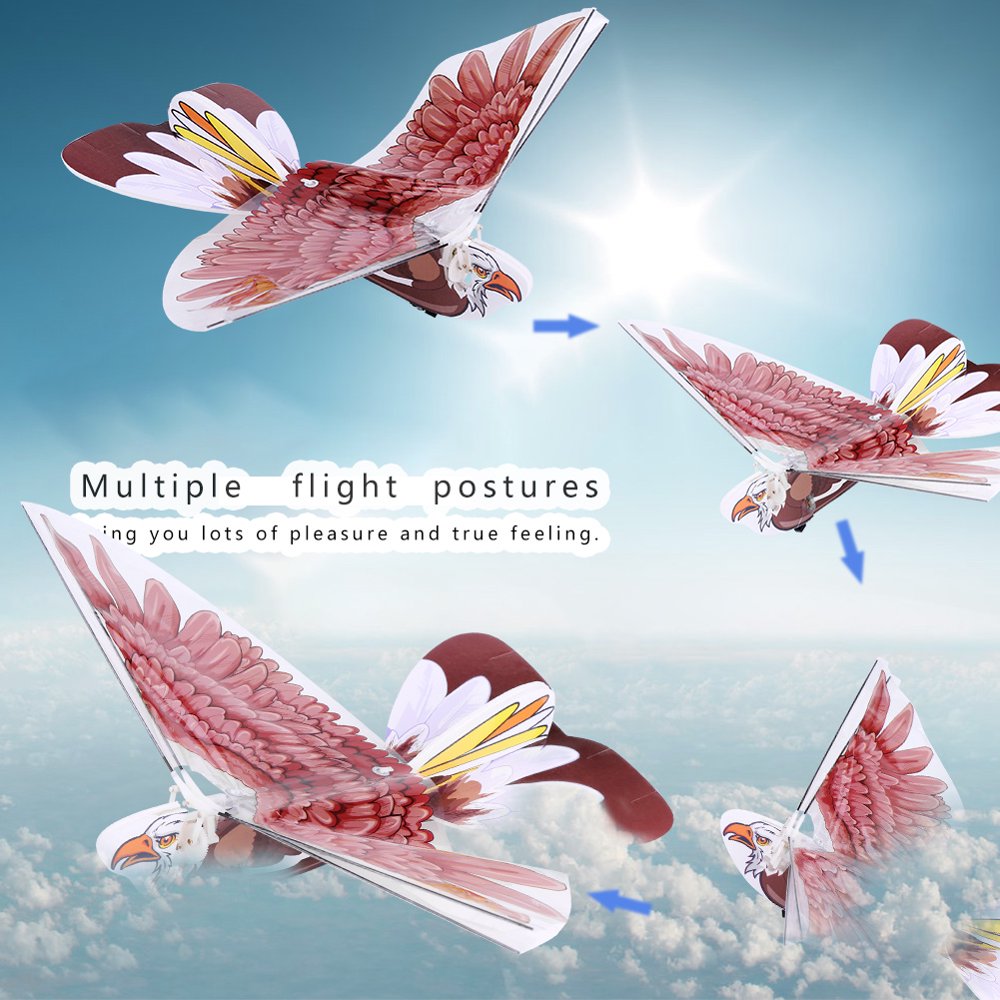 OTVIAP 2 Types Flying RC Birds Eagle Parrot Kids Children Remote