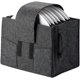 thumbnail image 1 of KAIYANG Contenedor de almacenamiento de platos de fieltro Bolsa de almacenamiento de platos para acampar con asas Soporte de platos a prueba de golpes Gris oscuro, 1 of 4