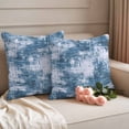 thumbnail image 2 of Modern Blue Outdoor Waterproof Pillow Covers, Vintage Abstract Art Contemporary Decorative Square Throw Pillowcase Sofa Cushion Sham for Patio/Couch/Chair, 18"x18" 2 Pack, 2 of 8