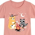 thumbnail image 3 of Instant Message - Animal Friendly Campfire - Toddler & Youth Girls Short Sleeve Graphic T-Shirt, 3 of 7