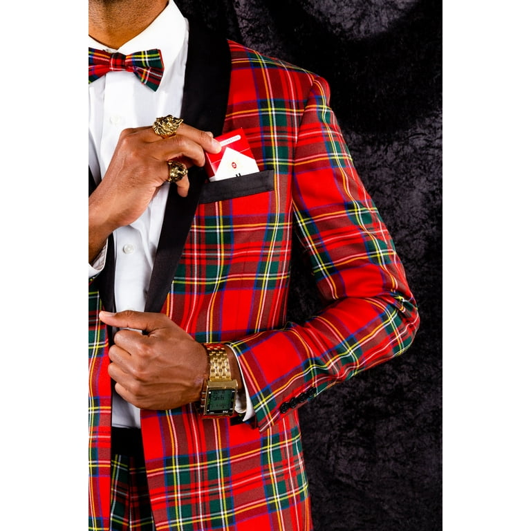 Plaid hot sale tuxedo jacket