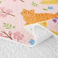 thumbnail image 5 of meiyoeat Cherry Blossom Cat Quilt Full,Cute Kitten Pattern Full Bedspread Sets,3 Pieces,1 Coverlet and 2 Pillowcases, 5 of 7