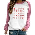 thumbnail image 2 of Aloohaidyvio ladies love top,Womens Valentine's Day Printed T-shirt Long Sleeves Blouse Round Neck Sweatshirt Hoodies, 2 of 4