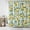 Teal, variant on Shower Curtain Floral Lemon Shower Curtains for Bathroom Decor, Waterproof Polyester Shower Curtain Set with Hooks, Small Stall Size 36" x 72" Sage Green Stripes