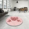 thumbnail image 4 of Ahgly Company Machine Washable Indoor Rectangle Transitional Light Rose Pink Area Rugs, 3' x 5', 4 of 7