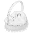 thumbnail image 3 of SHISUYAN Wedding Ring Pillow Heart-shape Lace Engagement Ring Pillow Ring Box Holder with Handle, 3 of 8