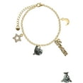 thumbnail image 2 of Delight Jewelry Resin Shark Goldtone Dream Big Charm Bracelet, 7.5+2" Extender, 2 of 4