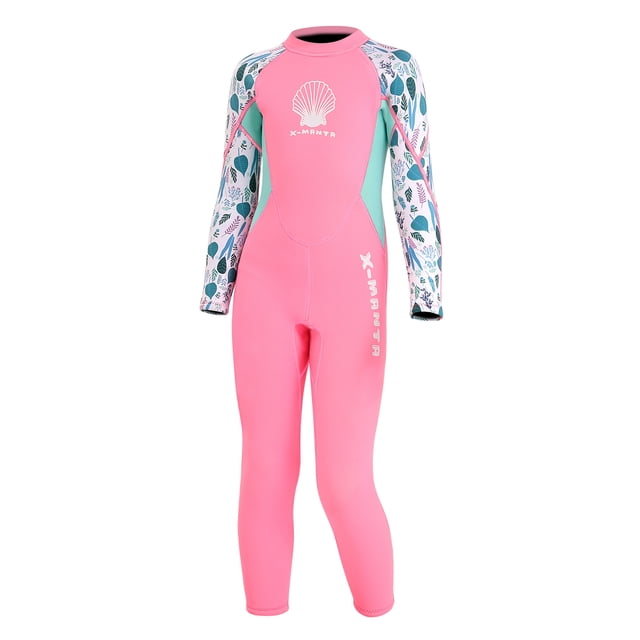 Traje de neopreno Traje de neopreno para niñas Traje de baño de buceo de manga larga con cremallera X- Manta Traje de neopreno