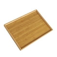 thumbnail image 2 of 1pc Wood Color Serving Tray Easy Clean For Serving Food Breakfast Dinner Drinks Cakes Ample Capacity Sturdy Crack-resistant, 2 of 8